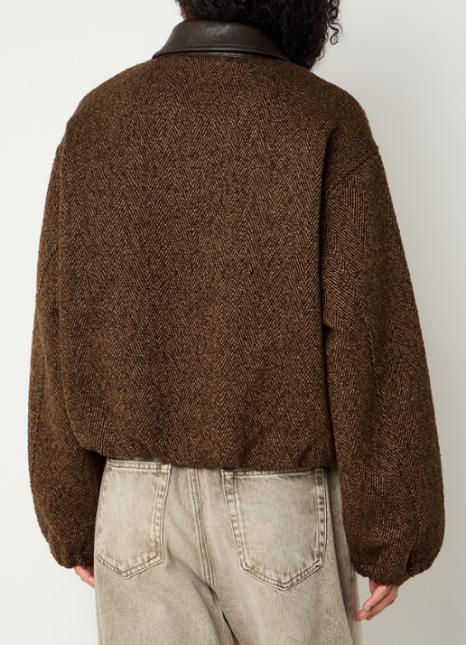 Bellerose Justine jack in wolblend met ritszakken  - achterkant 4 bruin