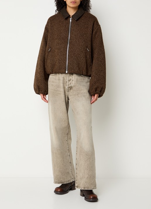 Bellerose Justine jack in wolblend met ritszakken  - voorkant 3 bruin