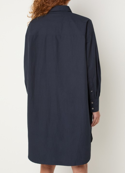 Bellerose Kaat mini tuniekjurk met kraag - achterkant donkerblauw
