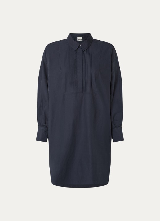 Bellerose Kaat mini tuniekjurk met kraag - voorkant 2 donkerblauw