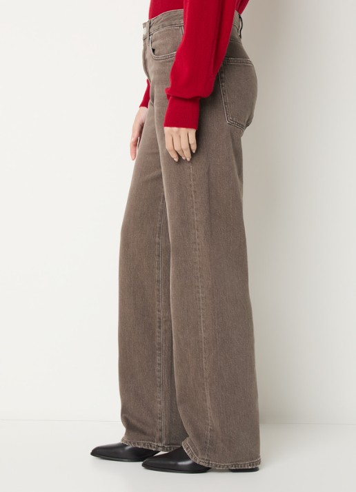 Bellerose Kia high waist straight leg jeans met gekleurde wassing - detail 3 bruin