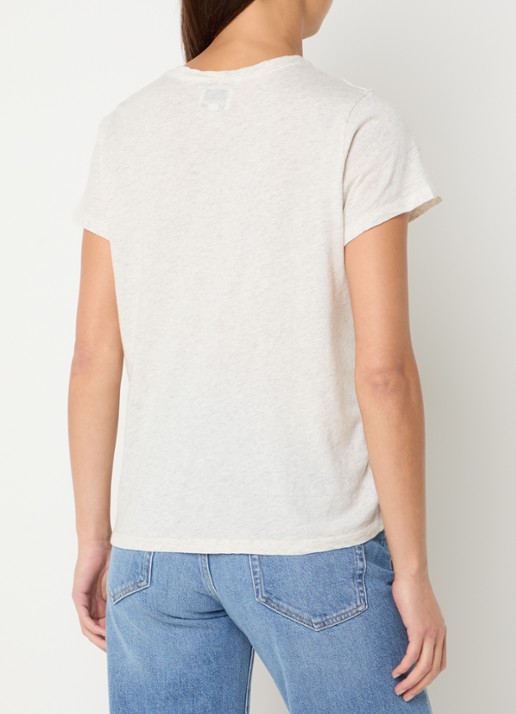 Bellerose Kia mid waist straight fit jeans met lichte wassing - achterkant 2 indigo
