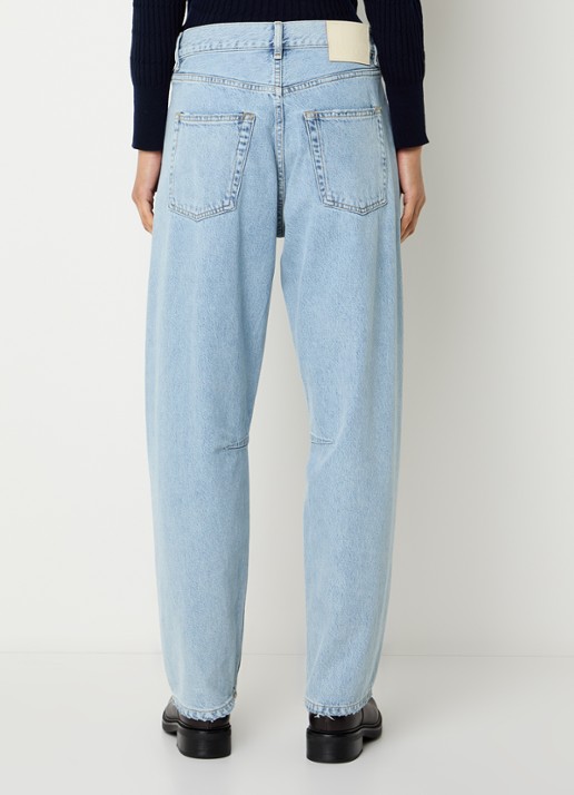 Bellerose Kurtis high waist balloon fit jeans met lichte wassing - achterkant 3 indigo