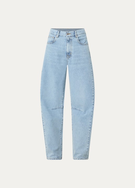 Bellerose Kurtis high waist balloon fit jeans met lichte wassing - voorkant indigo