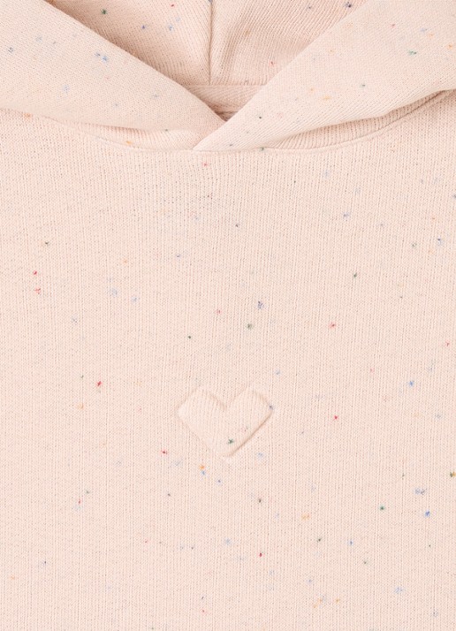 Bellerose Marta hoodie met gemêleerd dessin - detail 3 roze