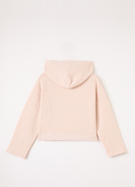 Bellerose Marta hoodie met gemêleerd dessin - voorkant 2 roze
