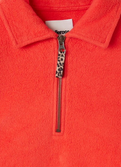 Bellerose Mazzy sweater met halve rits - detail 3 rood
