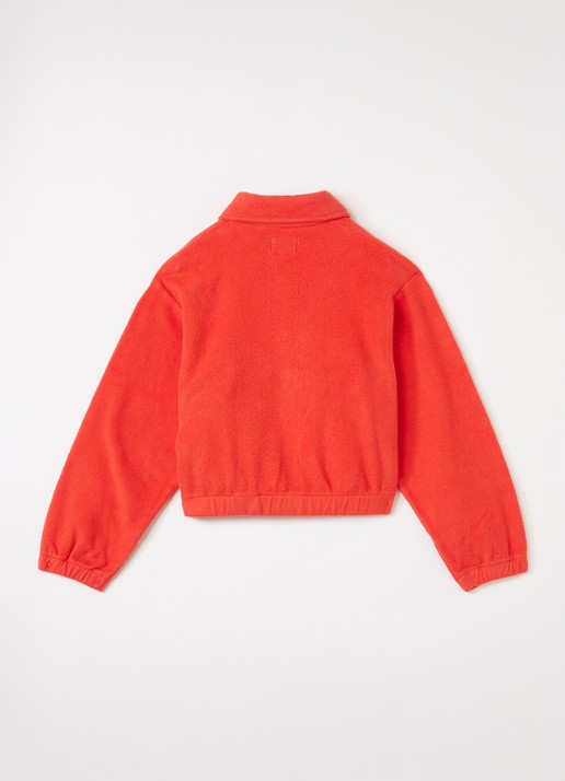 Bellerose Mazzy sweater met halve rits - voorkant 2 rood