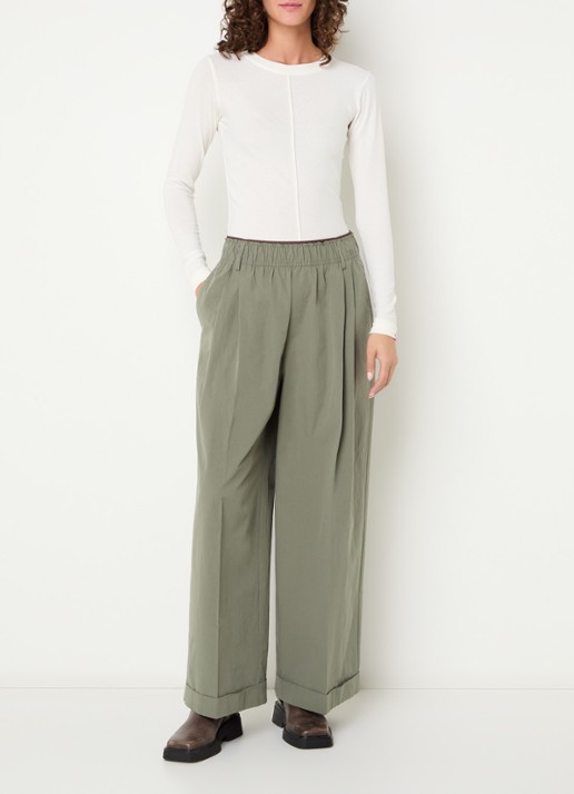 Bellerose Mendy long sleeve met boothals - voorkant 3 wit