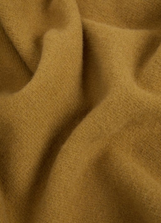 Bellerose Milan sjaal van scheerwol 120 x 35 cm - detail 3 mosterd