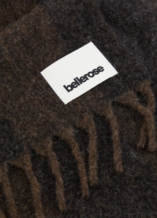 Bellerose Moryan sjaal in alpaca wolblend 220 x 33 cm  - detail 2 bruin