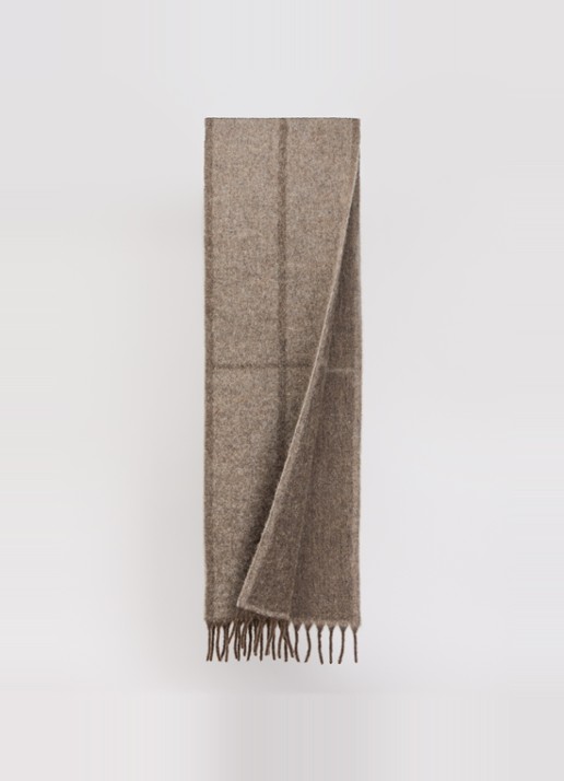 Bellerose Morywo sjaal in alpaca wolblend 220 x 33 cm  - detail bruin