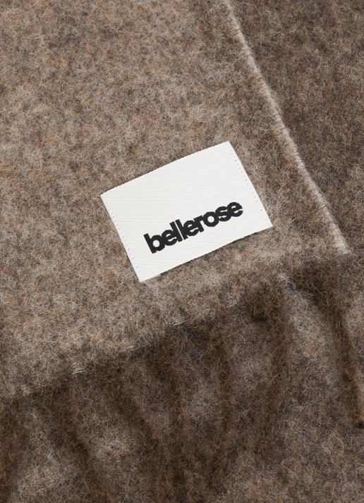 Bellerose Morywo sjaal in alpaca wolblend 220 x 33 cm  - detail 2 bruin