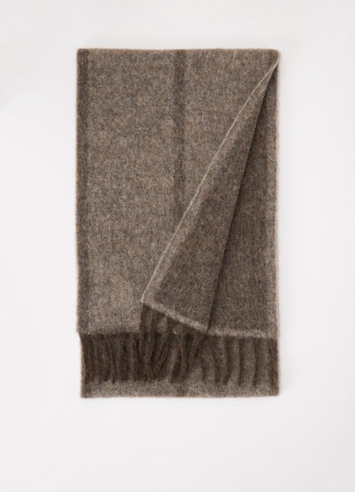 Bellerose Morywo sjaal in alpaca wolblend 220 x 33 cm  - voorkant 3 bruin