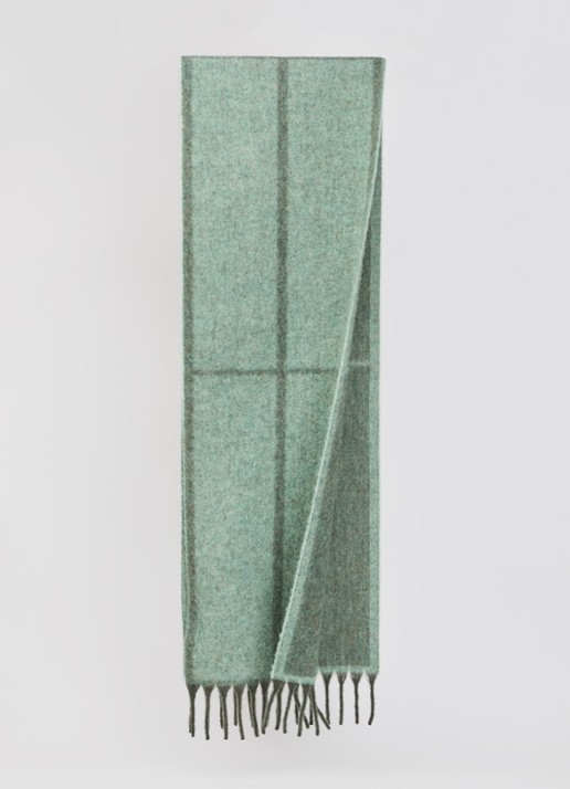Bellerose Morywo sjaal in alpaca wolblend 220 x 33 cm  - detail groen