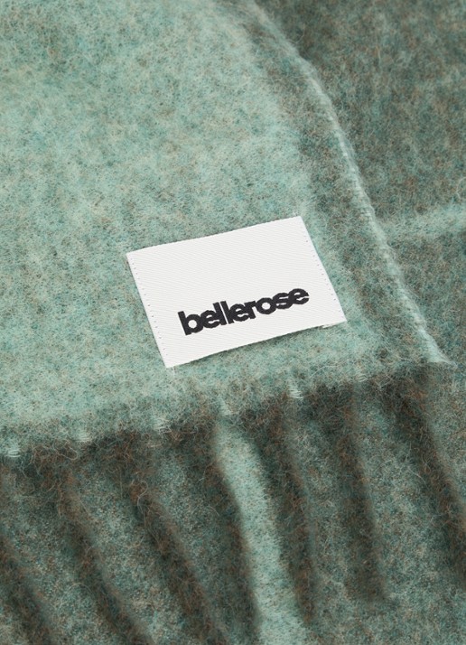 Bellerose Morywo sjaal in alpaca wolblend 220 x 33 cm  - detail 2 groen
