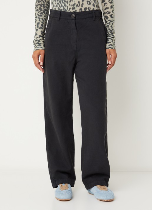 Bellerose Pace low waist tapered fit chino met steekzakken