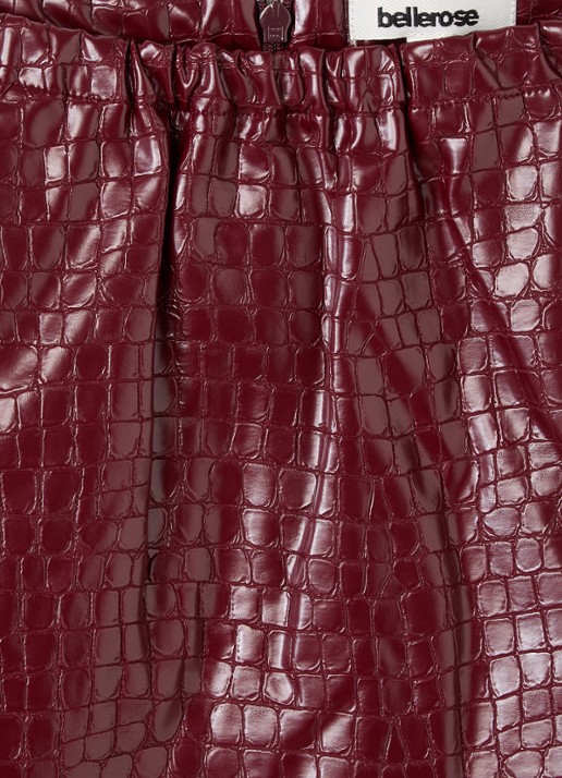 Bellerose Parise rok van imitatieleer - detail rood