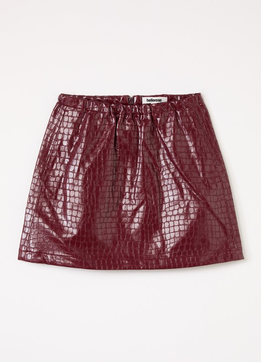 Bellerose Parise rok van imitatieleer - voorkant 2 rood