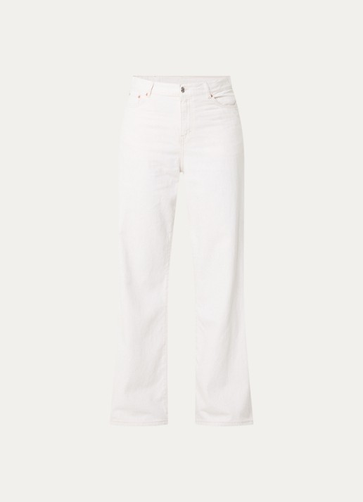 Bellerose Parthe high waist wide fit jeans met gekleurde wassing - voorkant 3 gebroken wit