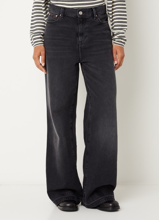 Bellerose Parthe51 mid waist loose fit jeans met gekleurde wassing en steekzakken - detail 4 zwart