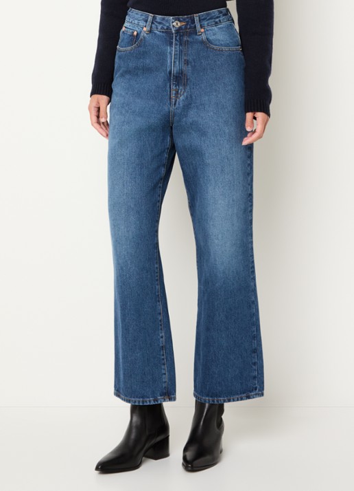 Bellerose Poker high waist wide fit jeans met medium wassing