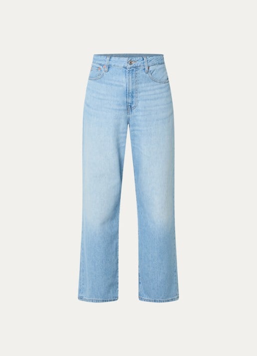 Bellerose Poker high waist wide leg jeans met lichte wassing - voorkant 4 indigo