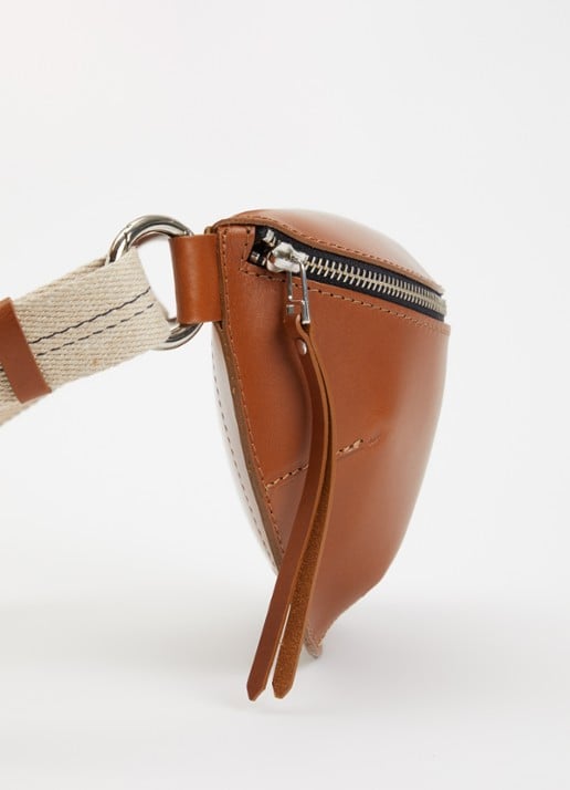 Bellerose Rosie heuptas van kalfsleer - detail 4 cognac