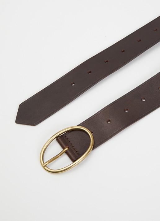 Bellerose Sanel riem van leer - detail donkerbruin