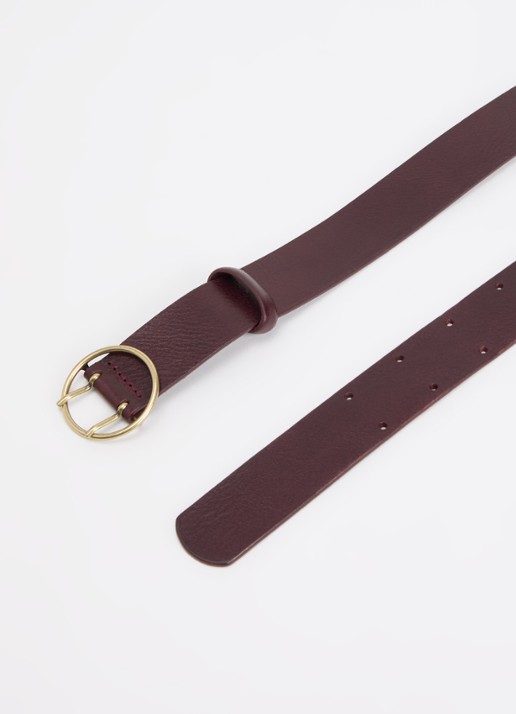 Bellerose Selya riem van leer - detail bordeauxrood