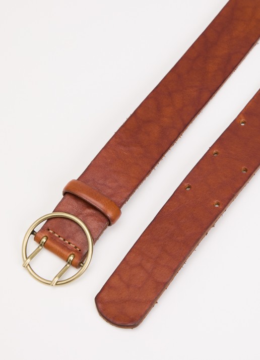 Bellerose Selya riem van leer - detail cognac