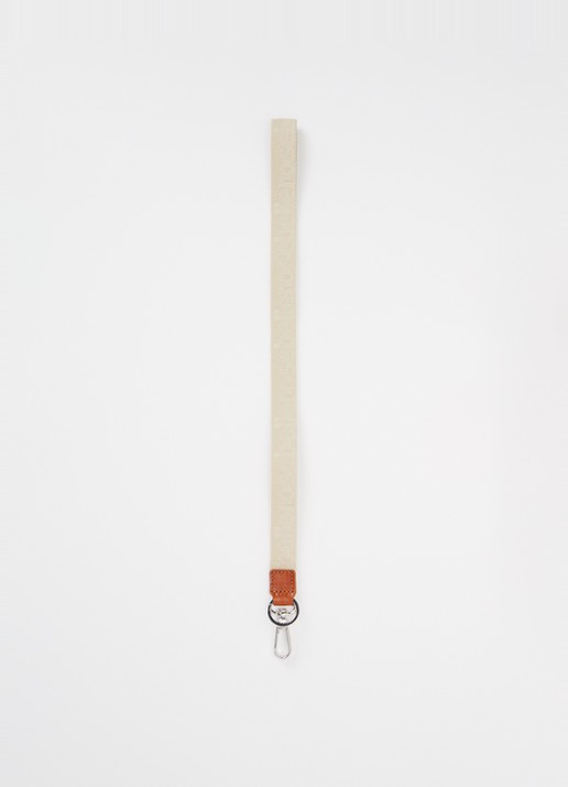 Bellerose Sokey sleutelhanger met details van leer en logoprint - voorkant cognac