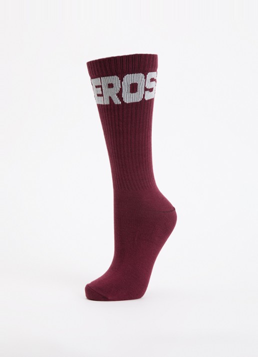 Bellerose Sokken met logo - detail 3 bordeauxrood