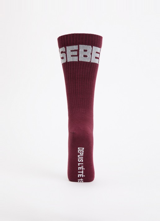 Bellerose Sokken met logo - voorkant 2 bordeauxrood