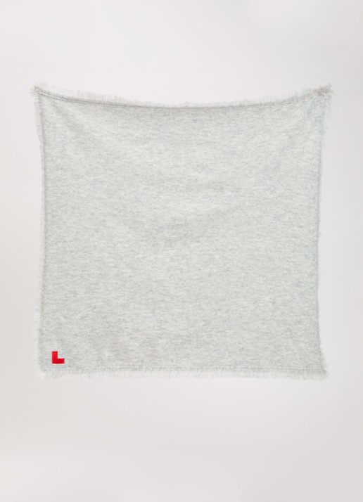 Bellerose Soncol sjaal in kasjmier wolblend 50 x 50 cm - detail lichtgrijs