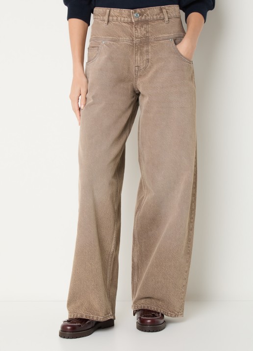 Bellerose Swan high waist wide leg jeans met gekleurde wassing