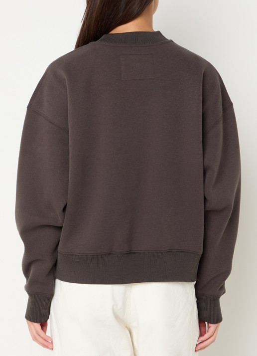 Bellerose Temi sweater met ronde hals - achterkant 4 donkerbruin