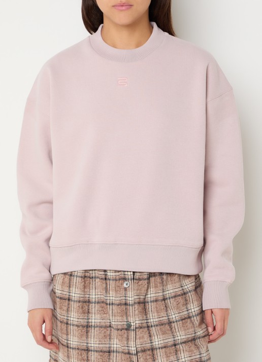 Bellerose Temi sweater met ronde hals - detail 4 lichtroze