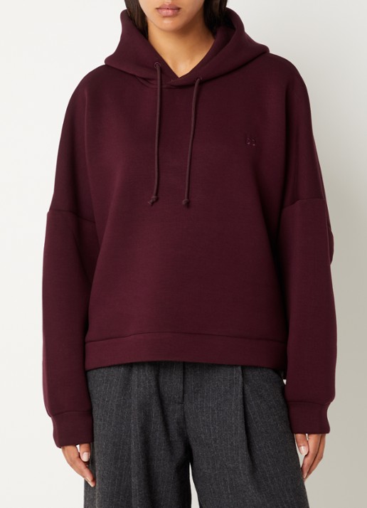 Bellerose Tood62 hoodie met logo - detail 4 bordeauxrood