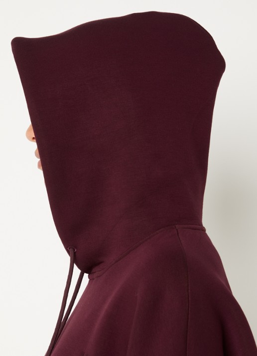 Bellerose Tood62 hoodie met logo - detail 5 bordeauxrood