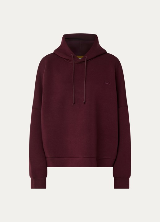 Bellerose Tood62 hoodie met logo - voorkant bordeauxrood