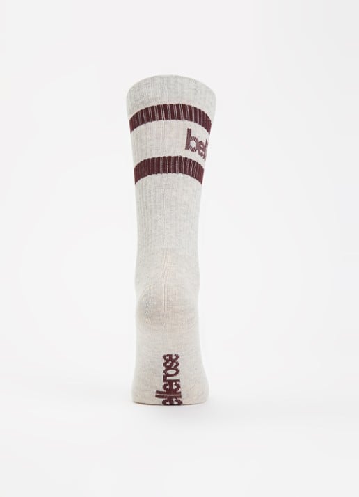 Bellerose Vanmo sokken in katoenblend met logo - voorkant 2 grijsmele