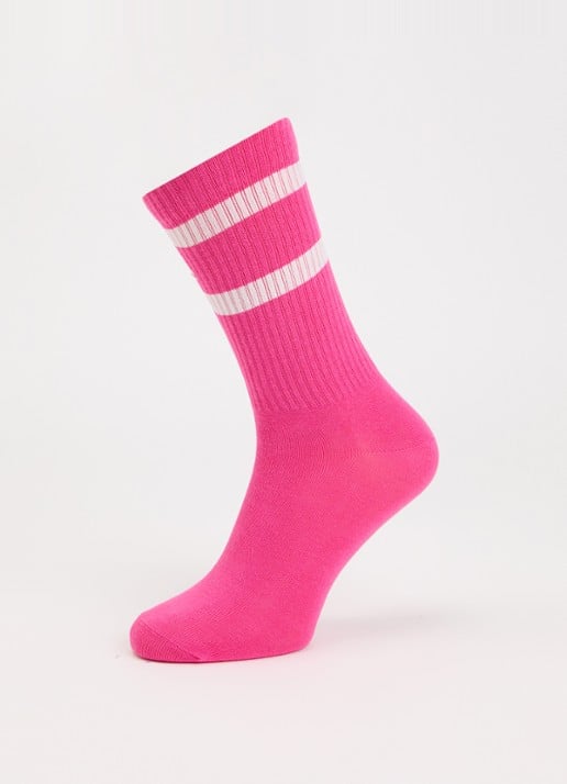 Bellerose Vanmo sokken in katoenblend met logo - detail 3 fuchsia