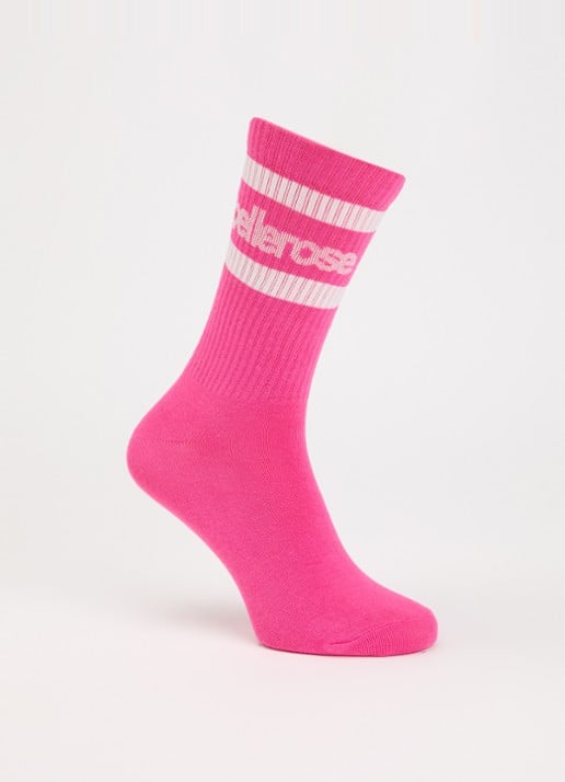 Bellerose Vanmo sokken in katoenblend met logo - voorkant fuchsia