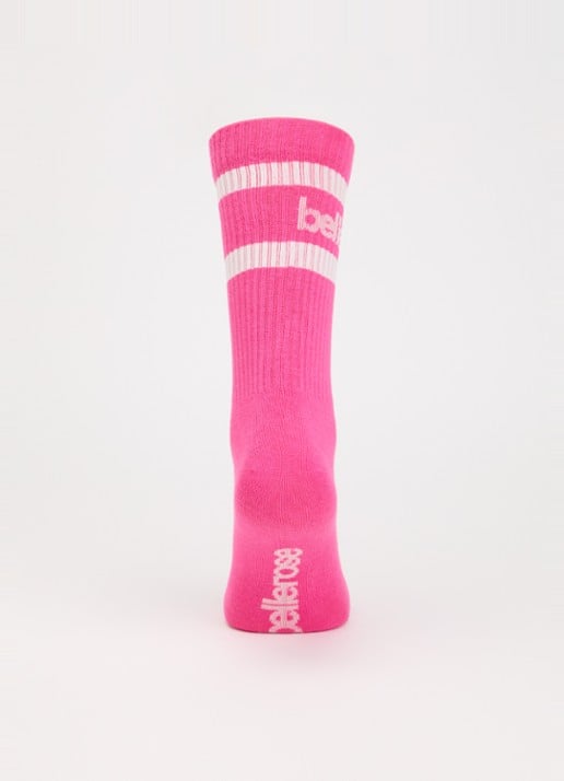 Bellerose Vanmo sokken in katoenblend met logo - voorkant 2 fuchsia