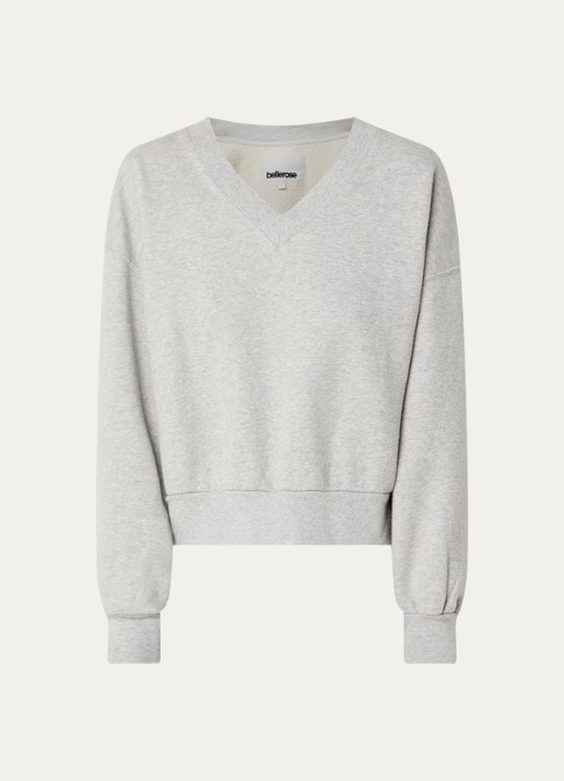 Bellerose Varola oversized sweater met V-hals - voorkant 3 grijs