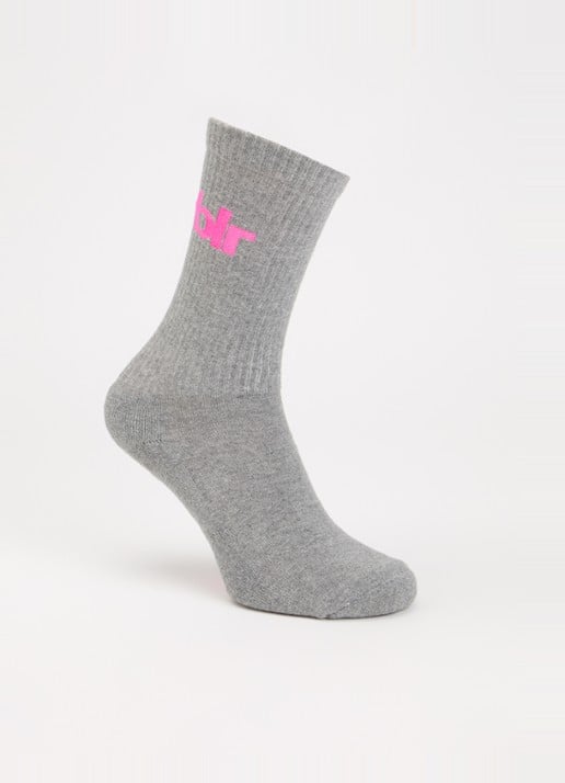 Bellerose Vem sokken in katoenblend met logo - voorkant grijs
