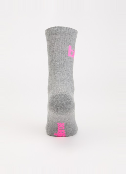 Bellerose Vem sokken in katoenblend met logo - voorkant 2 grijs