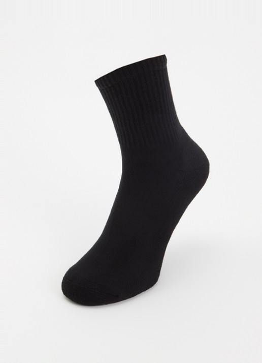 Bellerose Vemho sokken in katoenblend met logo - detail zwart