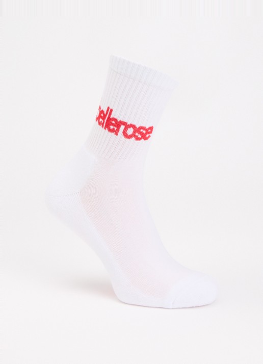 Bellerose Vemho sokken in katoenblend met logo - voorkant wit